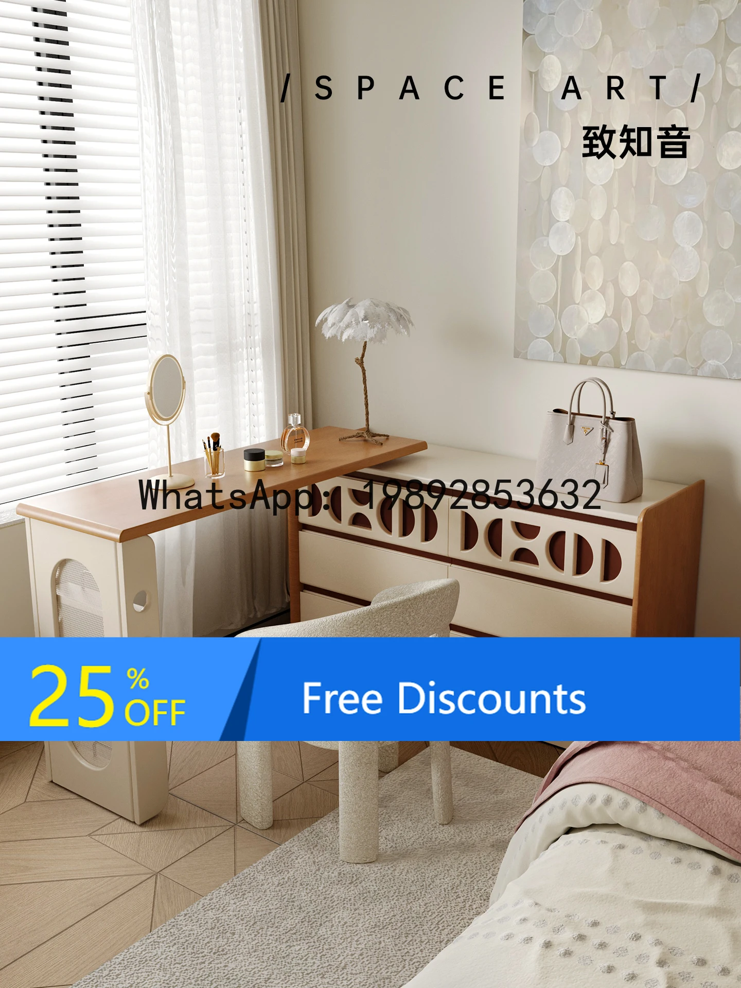 YFY Solid Wood Dressing Table and Chest of   Makeup Table Modern Bedroom Simple Storage Cabinet Integrated Makeup Cabinet