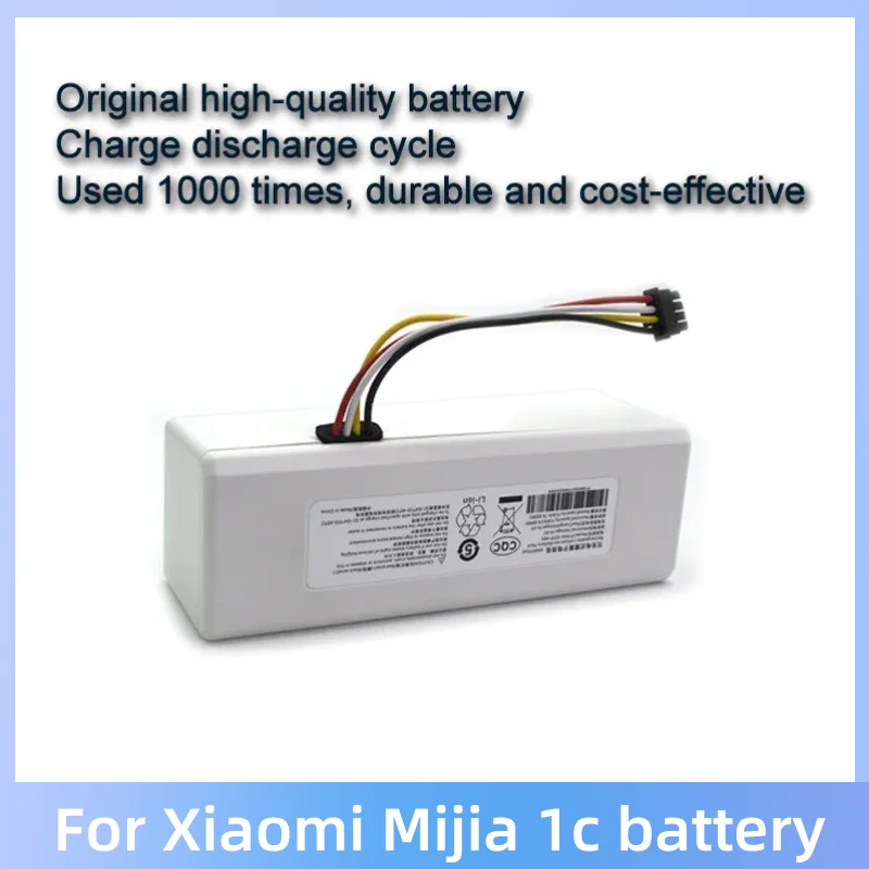 For Xiaomi Mijia Robot 1C STYTJ01ZHM Battery P1904-4S1P-MM Vacuum Cleaner Sweeping Mopping Robot Replacement Battery 12800mAh