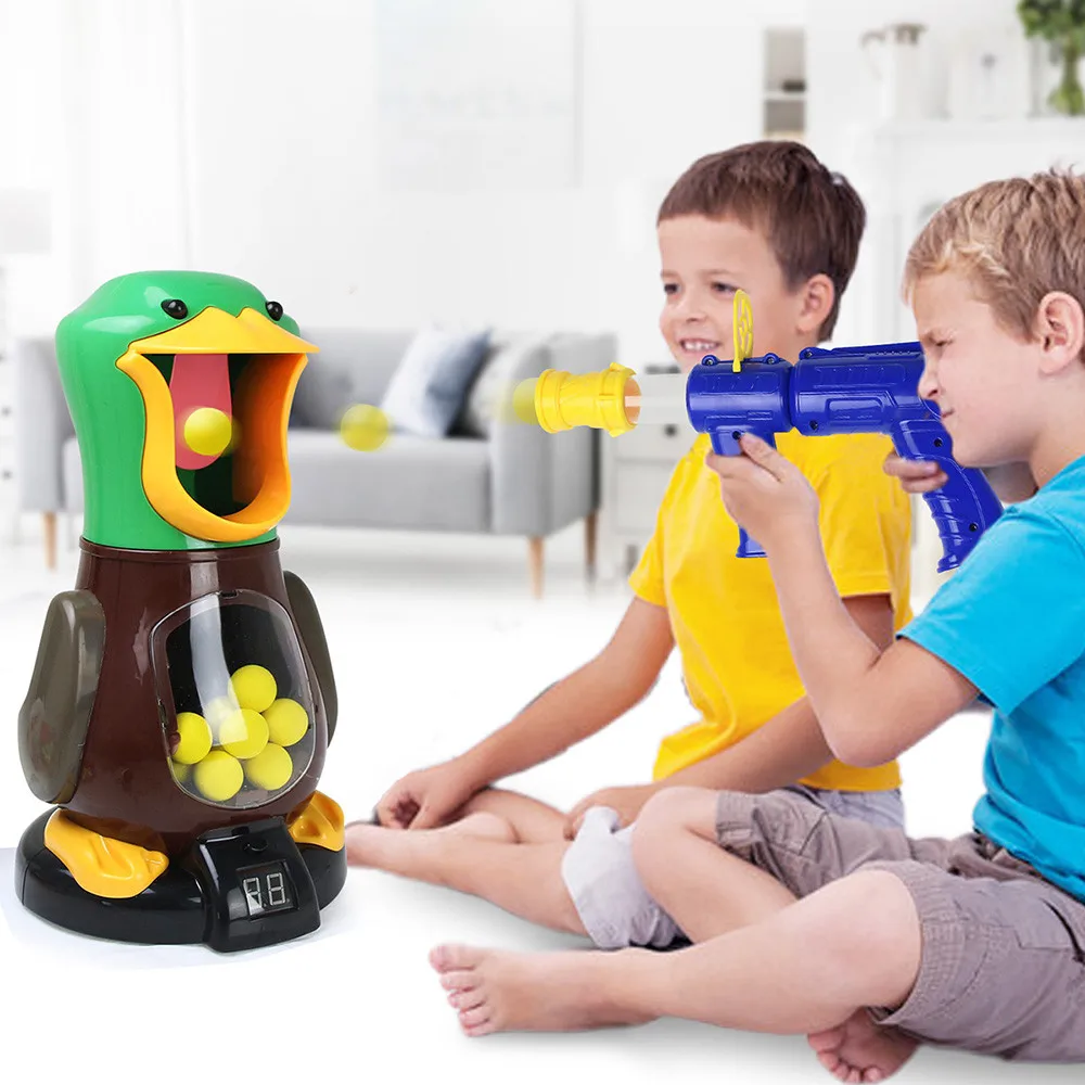 

Hungry Shooting Duck Toys 98K Pistol Air-powered Gun Soft Bullet Ball Scoring Battle Games With Light Can Walk Gun Kids Gifts