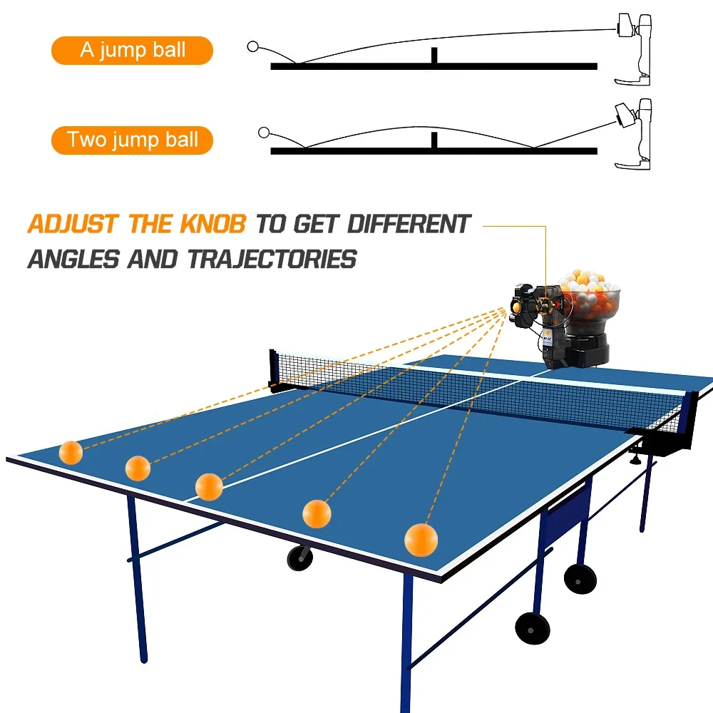 หุ่นยนต์ปิงปองปิงปอง Ball Machine ให้บริการ 40 มม.ระเบียบลูกปิงปองอัตโนมัติเครื่องปิงปองการฝึกอบรม Maap