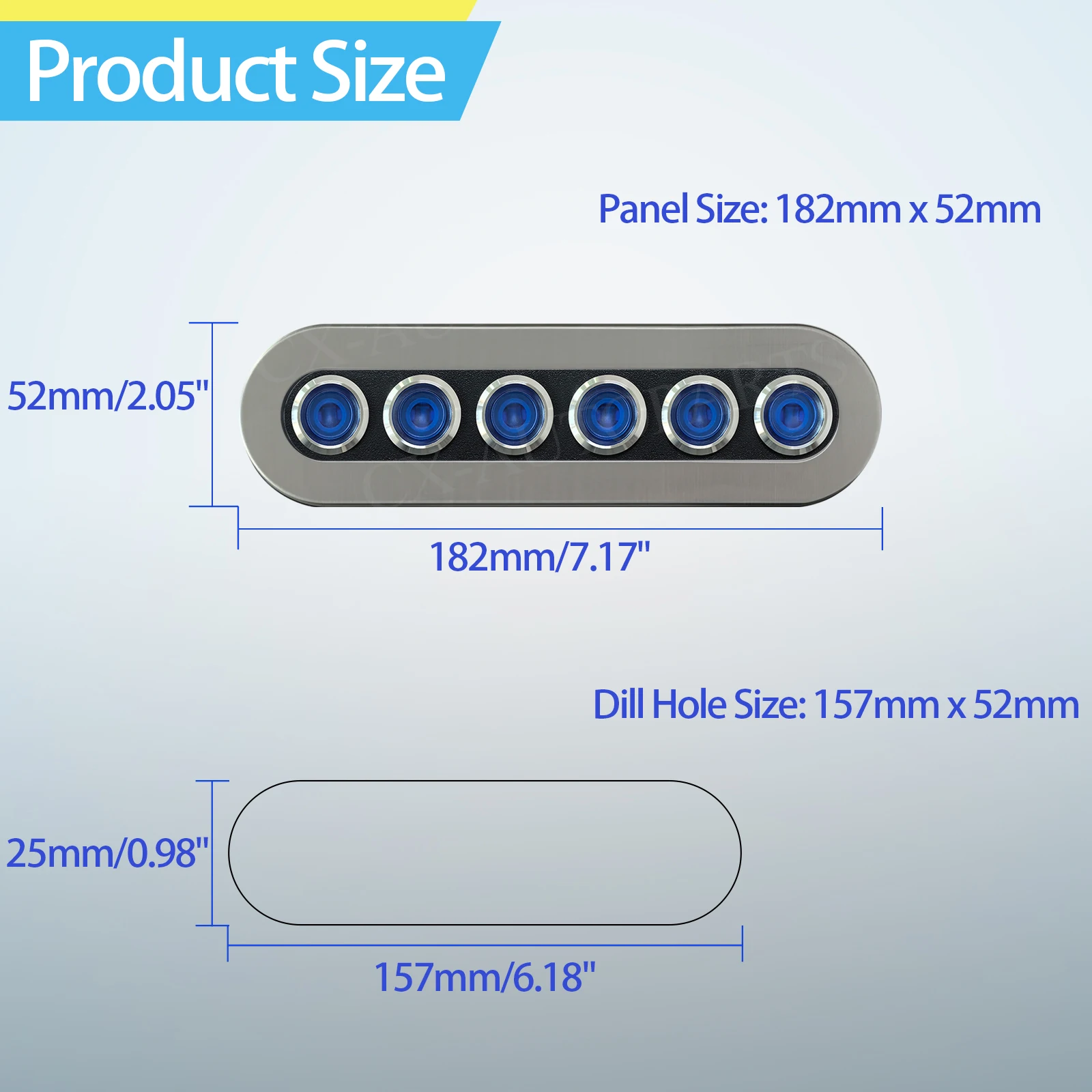 6-عصابة الفولاذ المقاوم للصدأ البحرية لوحة التبديل 12 فولت 15A زر الضغط على الخروج لوحة مقاومة للماء مع الصمامات ل قارب جسر يخت قارب #4