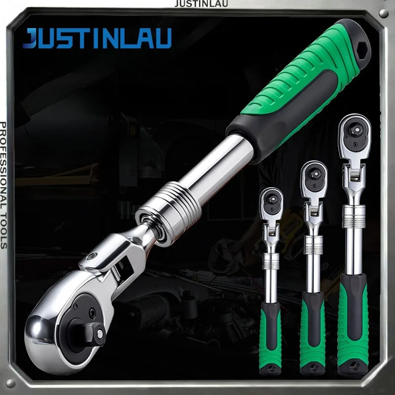 JUSTINLAU Telescopic Ratchet Wrench 1/4
