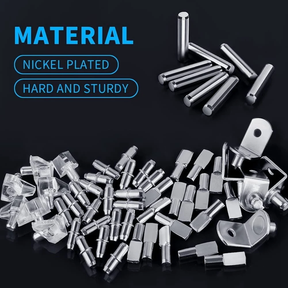 120Pcs Shelf Pegs Kit, 5 Styles Shelf Pins Shelf Support Pegs, Cabinet Shelf Pegs For Shelves Bookcase Bookshelf Pegs-[LUCK 9]