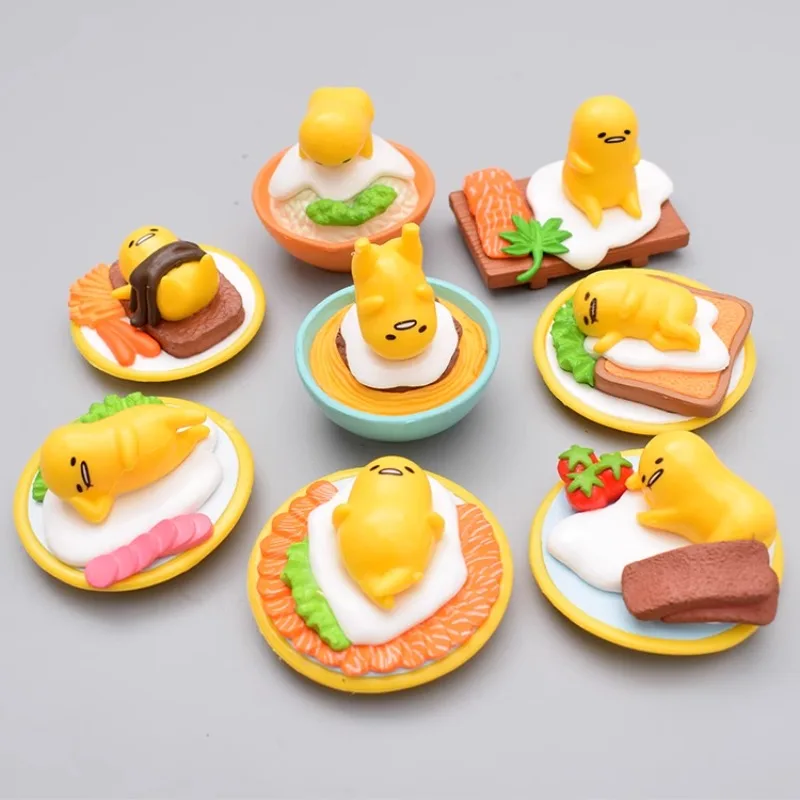 Anime Gudetamas Yolk King Lazy Eggs Miniature Figures Gashapon Doll Model Toy Collection Decoration Ornaments Kids Gifts