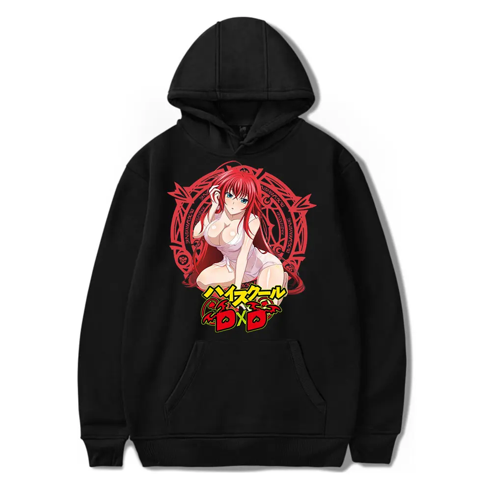 High School DxD Rias Gremory Vintage 90s Hoodie Men and Women Harajuku Hip-hop Sports Outwear Spring Sweatshirt Pullover