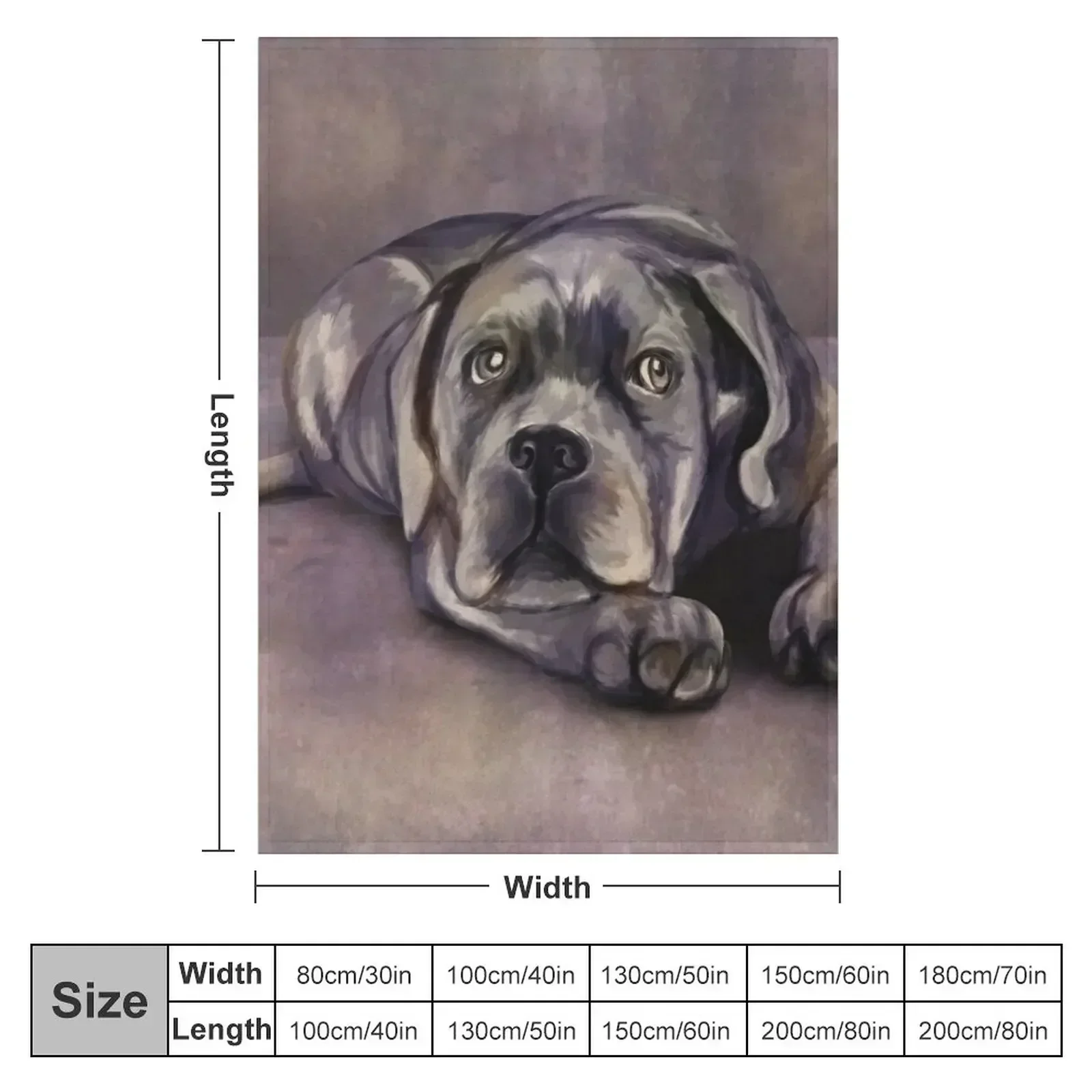 Cane Corso - Italian Mastiff Puppy Throw Blanket couch cozy soft plush fuzzy picnic outdoor blanket
