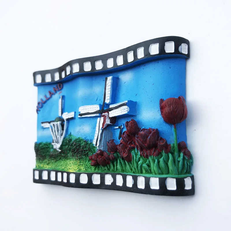 Dutch Windmill Estate Fridge Magnet Gift Resin Decoration Message Stickers Tourist Souvenir