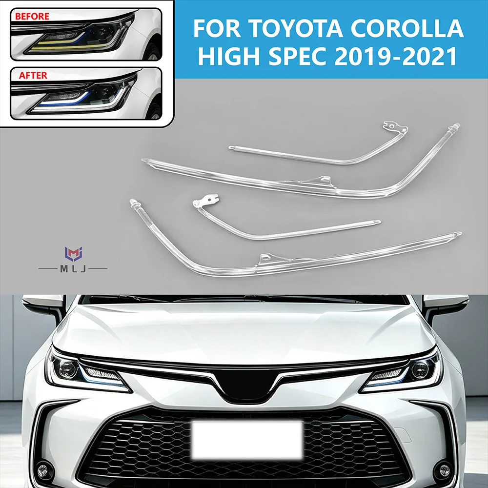 Daytime Running Light Headlight Light Guide Strip Tube For Toyota Corolla 2019-2021 High Spec Angel Eye Light Guide Strip Parts