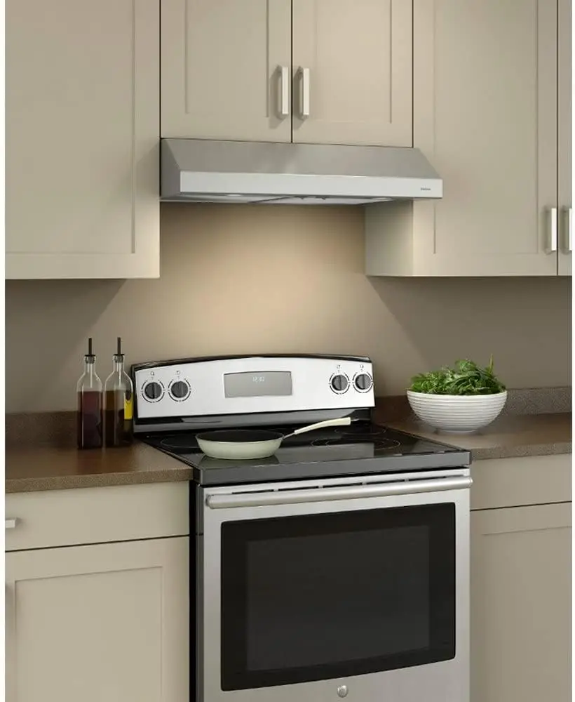 BCSD130SS Glacier Range Hood with Light, Exhaust Fan for Under Cabinet, Stainless Steel, 30-inch, 300 Max Blower CFM USA