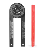 Mitre Saw Protractor ABS Angle Finder Carpenter Angle Finder Level With Marking Pencil Meter Gauge Tools Woodworking Scale