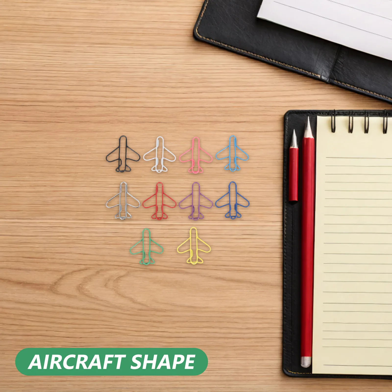 Airplane Paper Clips Metal Novelty Stationery for Office School Documents Bookmarks and Gift Decoration