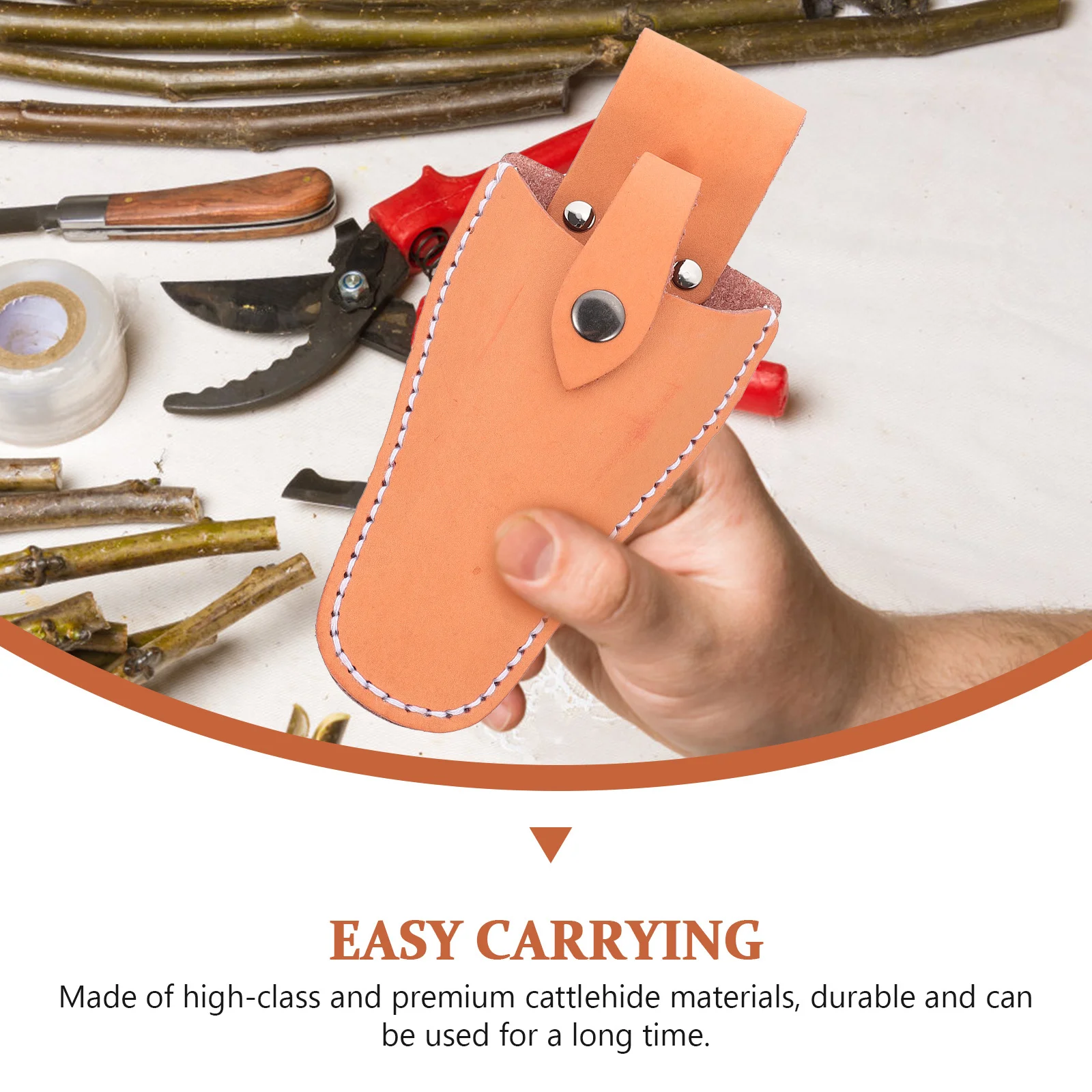 

Premium Cattlehide Pruner Case Garden Scissor Storage Durable Pincer Pliers Holder Belt Attachable Tools Bag Pouch