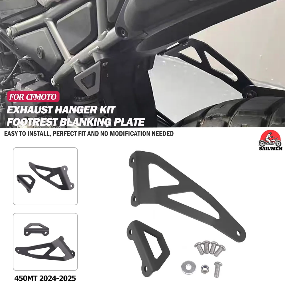 

Motorcycle Foot Peg Removes Exhaust Hanger Bracket For CFMOTO 450MT Rear Footrest Blanking Plate Fit CF-MOTO 450 MT MT450 2024