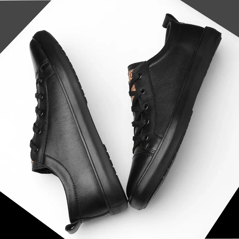 Genuine Leather Casual Shoes Men handmade sewing vintage shoes lace up Natural Rubber bottom shoes zapato de cuero hombre p4