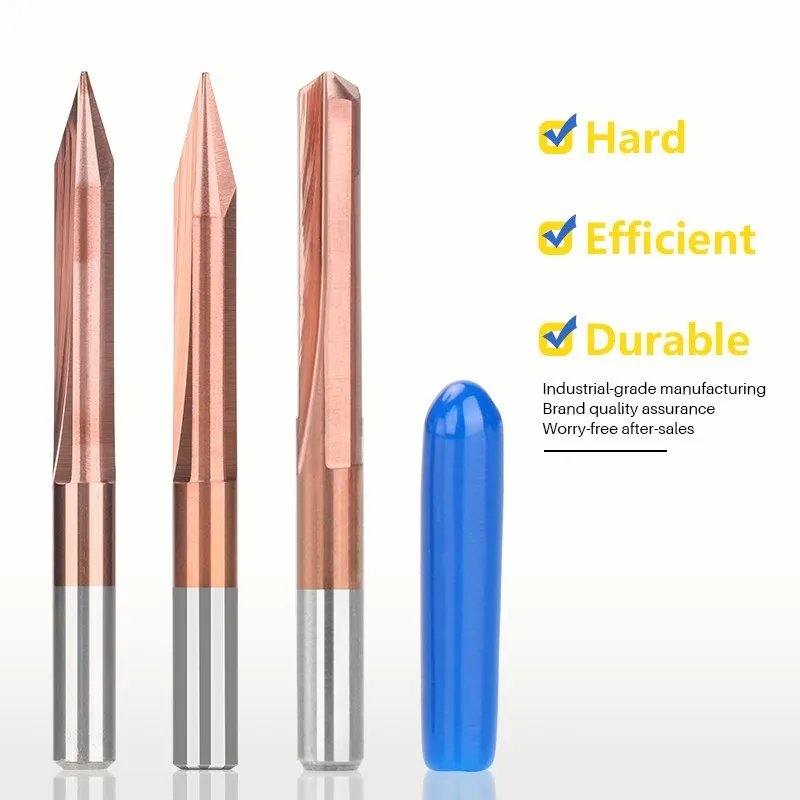 V Shape End Mill 3.175mm Shank Milling Cutter 20,30,45,60,90 Degrees 2 Flute Engraving Bit Router Bit CNC Carving Bit