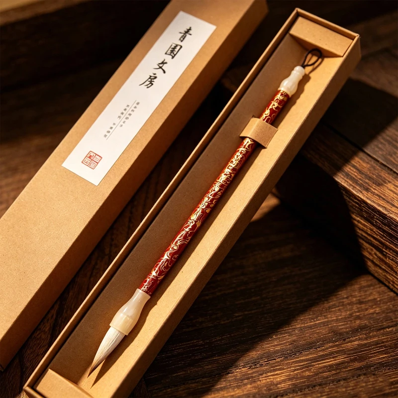 Professional Mixed Hair Middle Regular Script Calligraphy Brush for Regular Script Running Script Clerical Script Adult Beginner