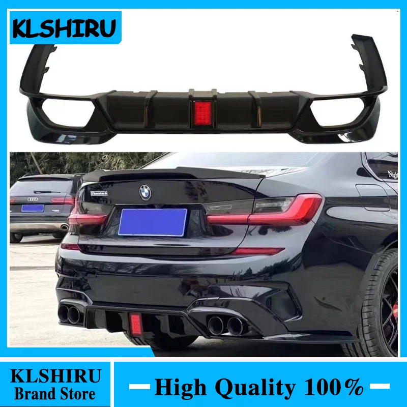 

Car Styling Rear Bumper Protector ABS Material Rear Diffuser Lip Fit 2019-2023 For BMW 3 Series G20 Sport 330i M340i Gloss Black