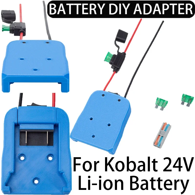 DIY Adapter for Kobalt 24V Li-Ion Battery Adapter Performancer Connector 14AWG DIY Adapter for Foy Machines, Cars