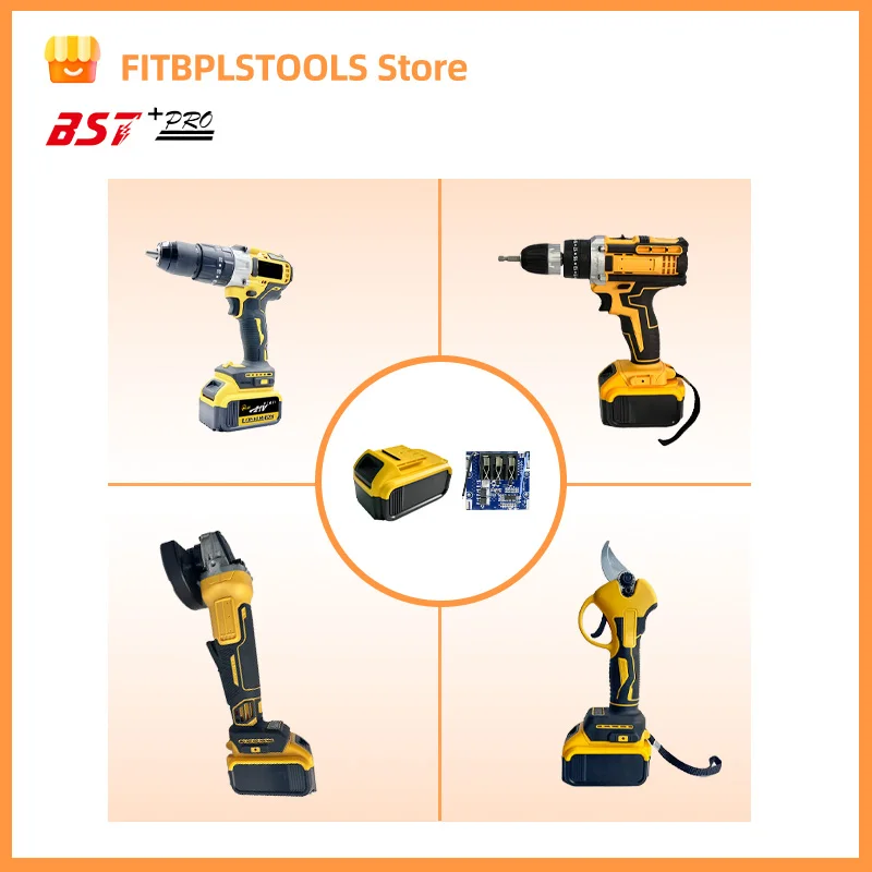 DC 21V  power tool manual lithium-ion battery protection board BMS circuit board+housing bracket