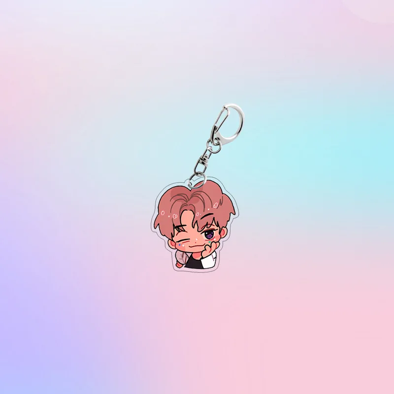 Kpop ZB1 Cute Cartoon Keychain Fashionable Keyring Bag Pendant ZEROBASEONE Member ZHANGHAO HANBIN MATTEW Fans Accessories Gift