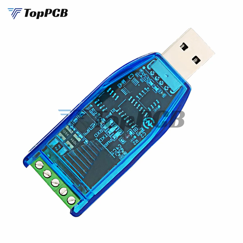 USB To RS485 Converter Isolate Module Upgrade Industrial TVS ESD Protection Original CH340E Standard RS-485 Connector Board