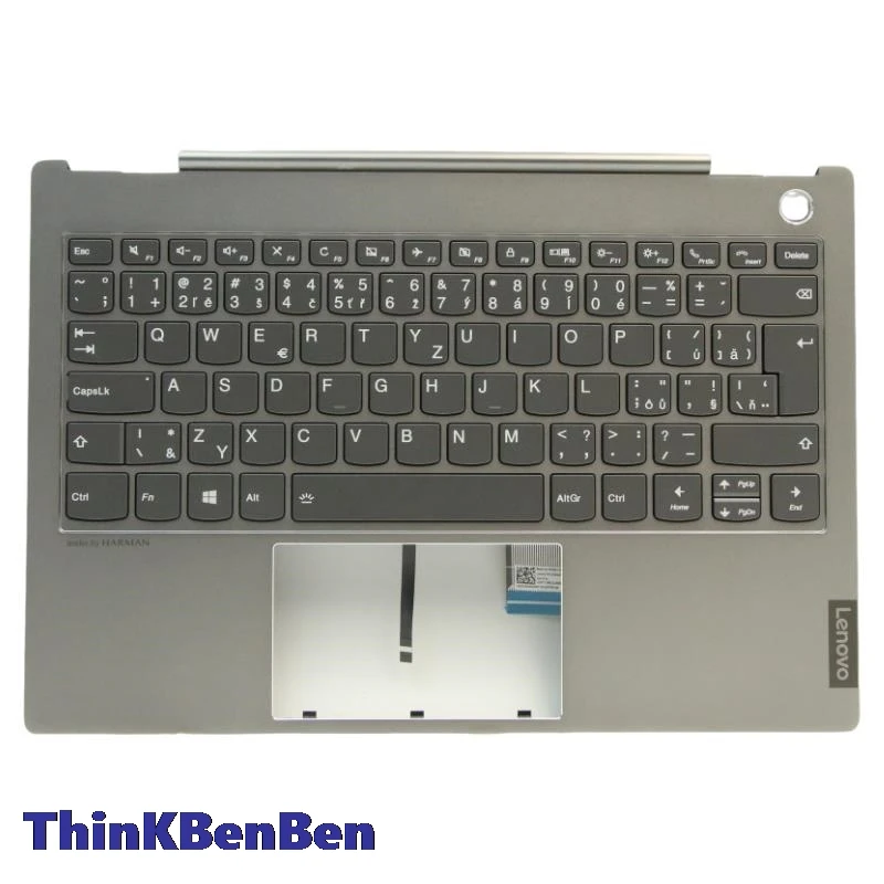 

CZ Czech Mineral Gray Keyboard Upper Case Palmrest Shell Cover For Lenovo ThinkBook 13s IWL 5CB0U43208