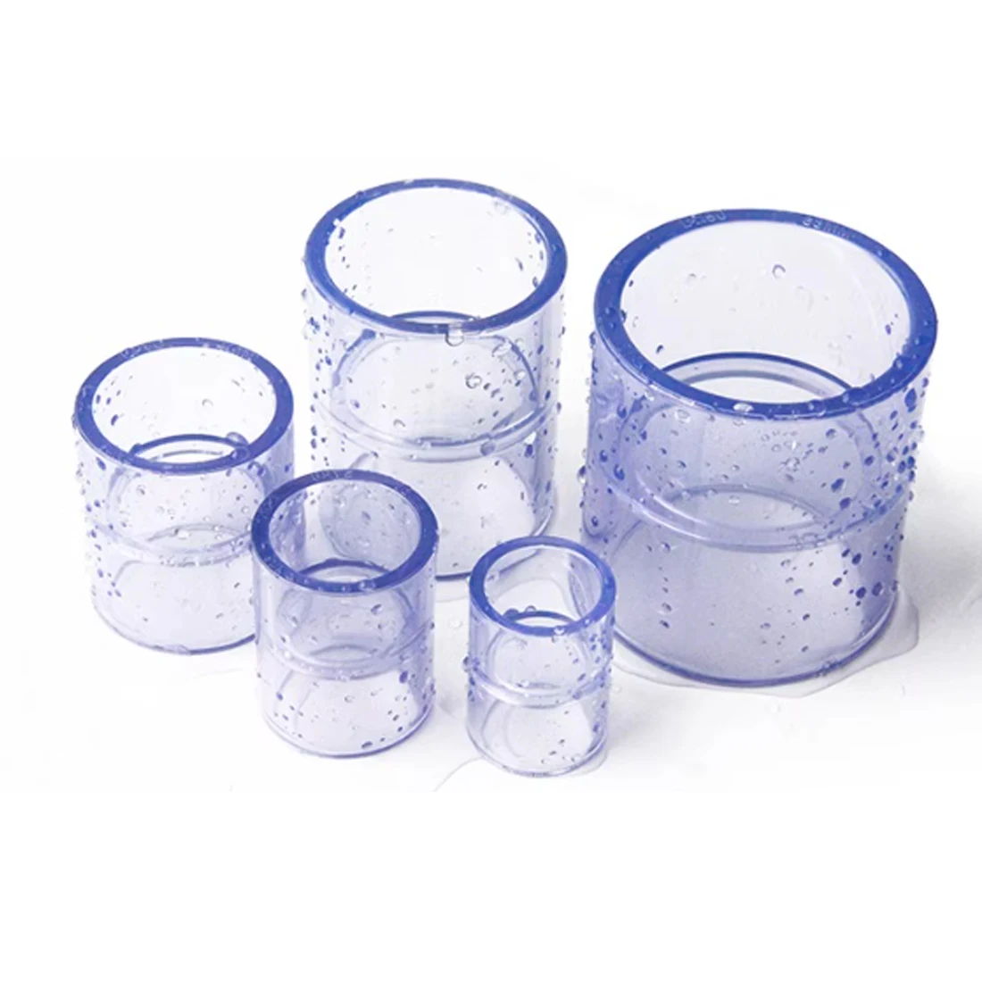 

20~110mm Transparent UPVC Pipe Connectors Straight Joint Water Garden Water Aquarium Fish Tank Drainage Pipe Joints Fittings