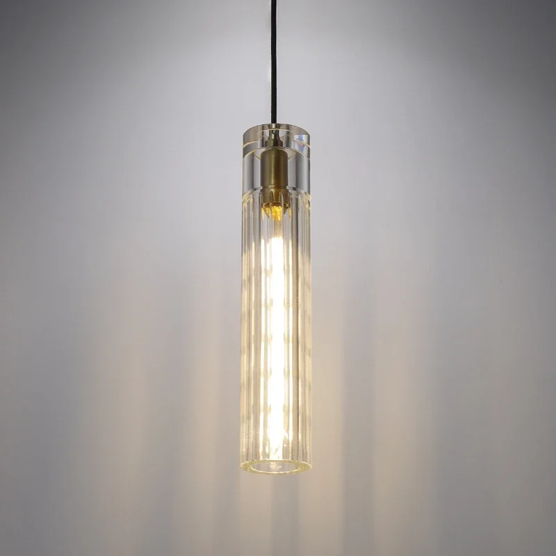 Luxurious Copper Crystal chandelier American modern minimalist pendant lights living room bedside home decor chandeliers