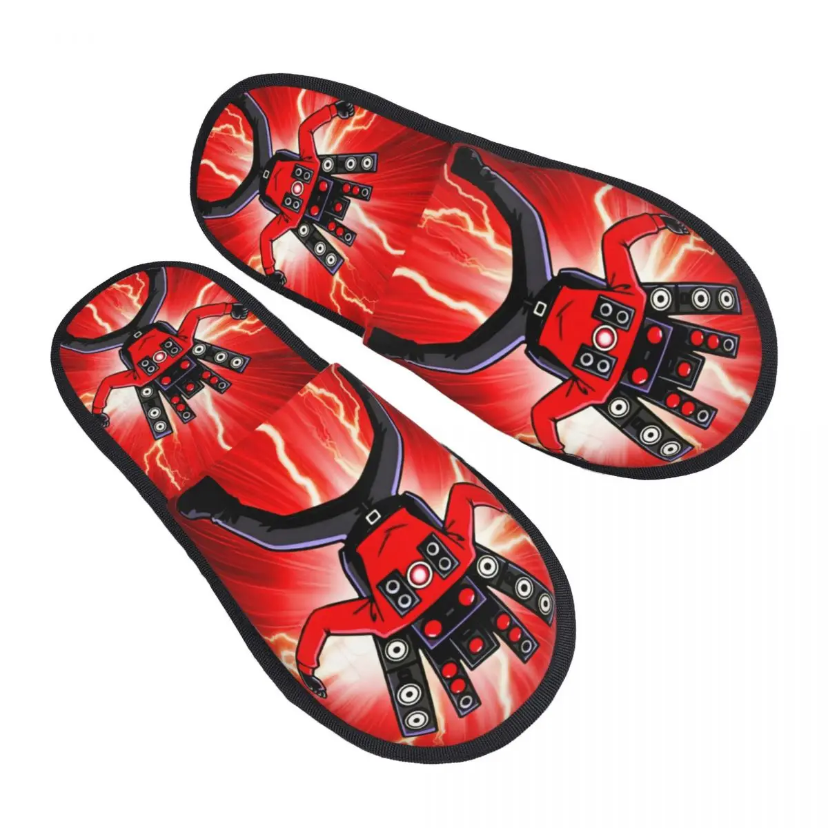 Custom Titan Speakerman Skibidi Toilet House Slippers Women Comfy Memory Foam Slip On Bedroom Slipper Shoes