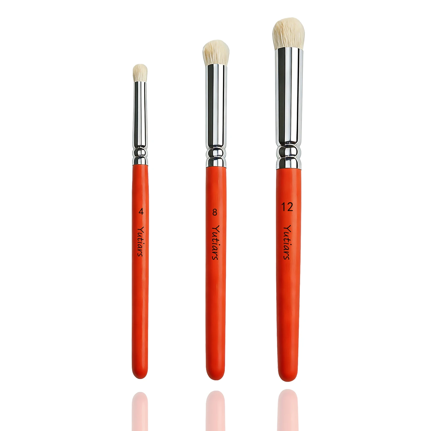 3Pcs Miniature Painting Brushes Set - Quality Goat Hair Dry Brushes Ideal For Model Coloring, Dome Shaped Drybrush Kit