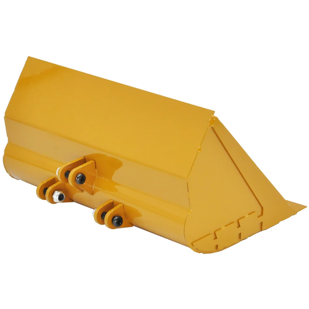 HUINA 583 Metal Flat Grading Bucket with Quick Hitch Connector For 1583 Wheel Loader Bigger than Orignal Side Tipper Bucket