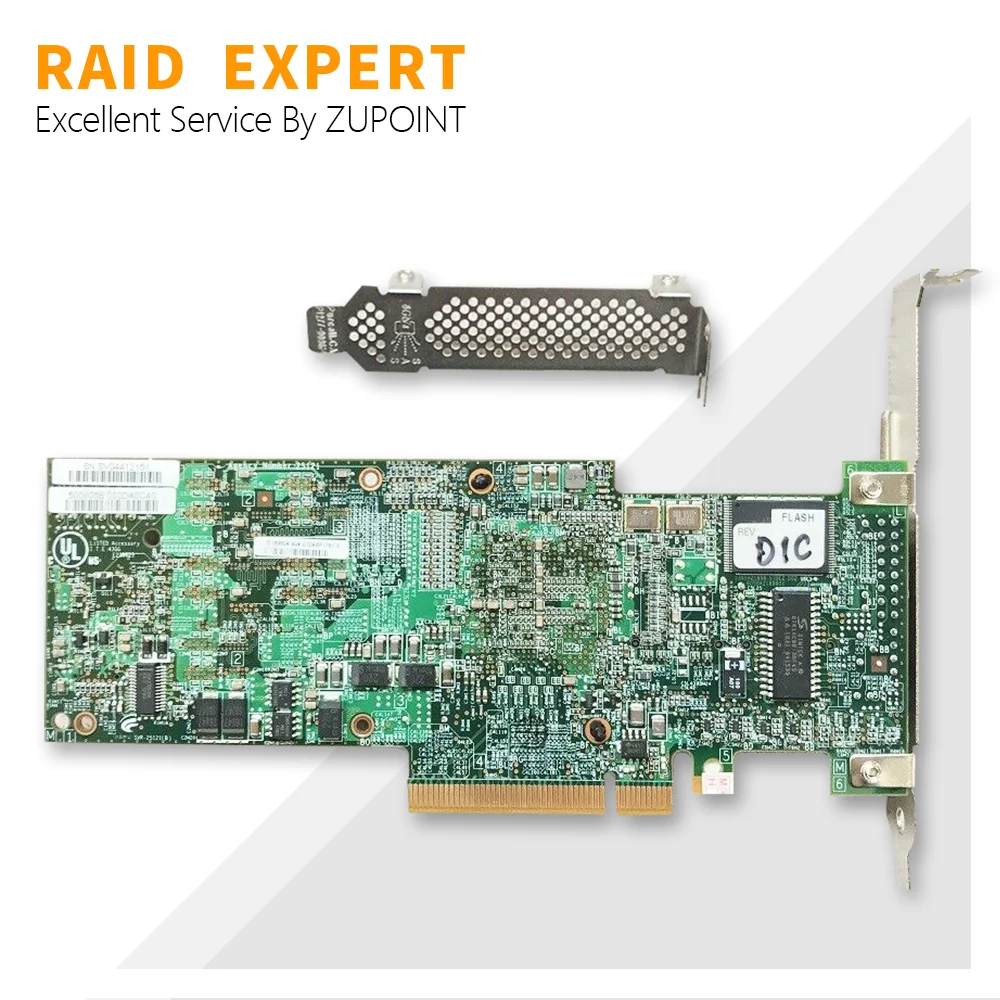 LSI 9264-8i RAID CONTROLLER SAS 6GB pci-e 256M RAID Expander Card Include cavo SATA da SFF-8087 a (4) a 7 Pin