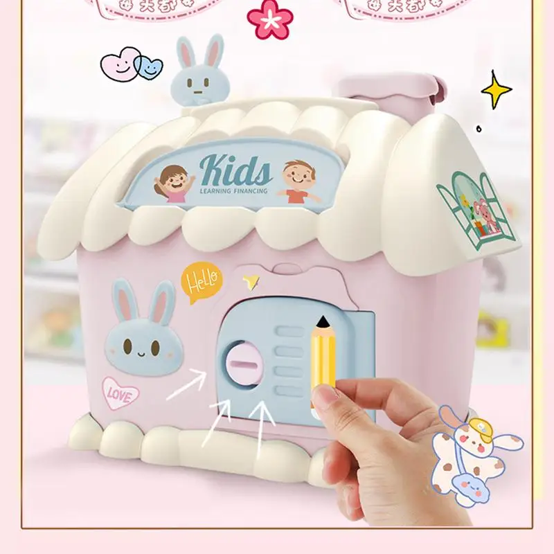 Money Bank For Kids Money Box Pen Storage Savings Bank House Shaped Cute Educational Kids Coin Savings Bank Cash Can For Birthda