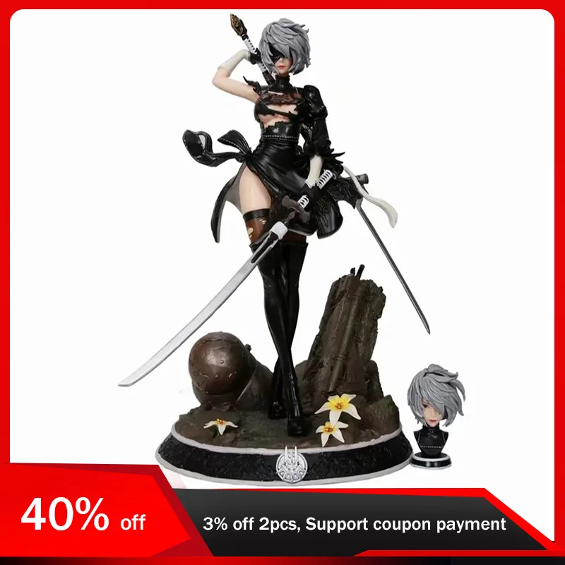 

33cm New HUNTER NieR:Automata 2B Sexy Figure NieR Action Figure Figurine PVC Statue Model Detachable Gifts for Boys Kids Toy