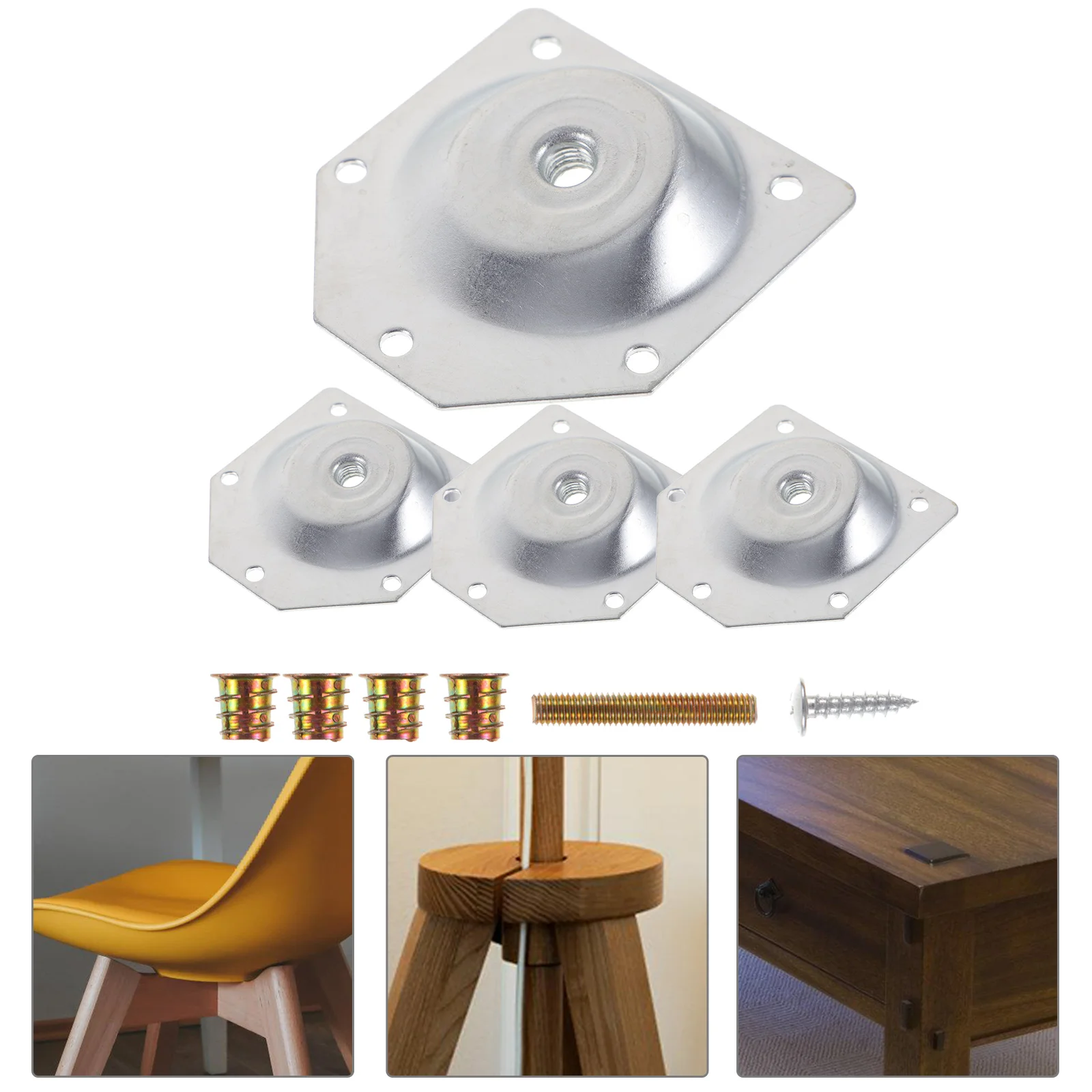 4 Pcs Furniture Shims Angle Accessories Angled Legs Brace Gasket Fixed Cushions Connecting Pads