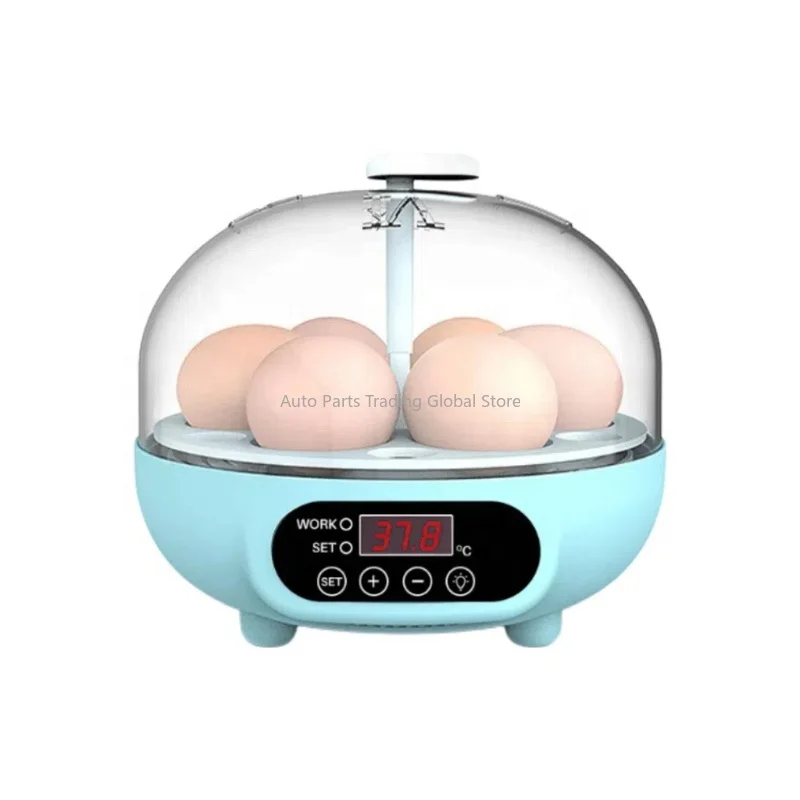 Farming Equipment For Eggs Hatcher Blue 6 Egg Incubators For Home Chicken Duck Eggs Hatching Machine