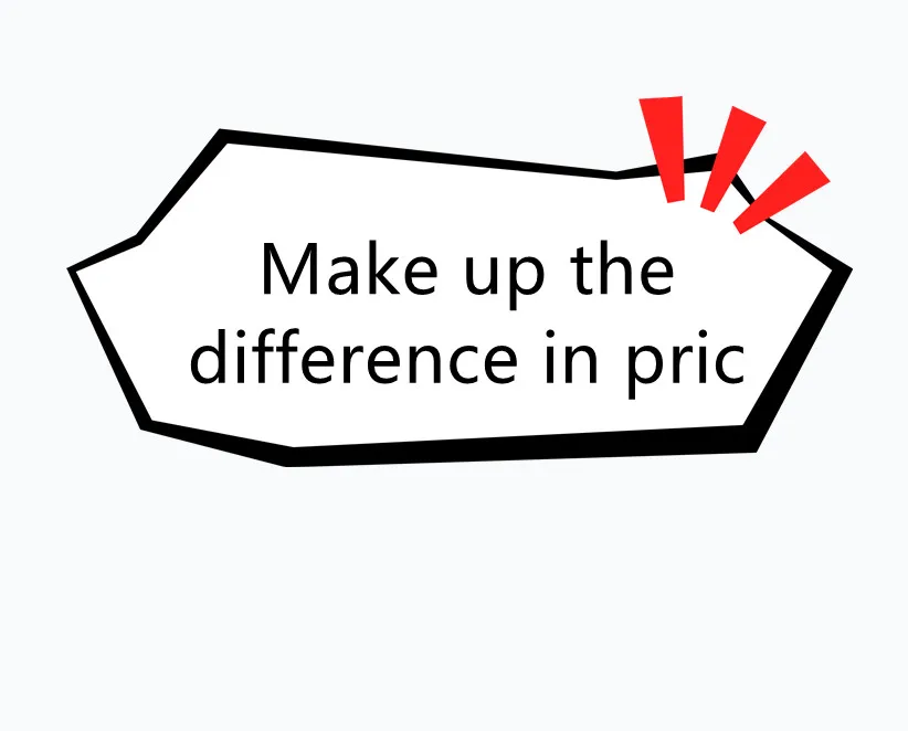 5429300921923417 Make up the difference in price