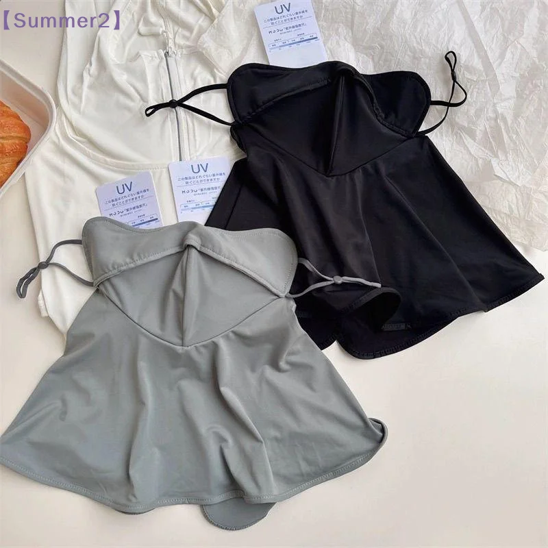 【Xia2】Sommer-Sonnenschutzmaske aus Eisseide für Damen 360 °   Anti-UV-Schal, Gesichts- und Halsbedeckung, Outdoor, Radfahren, Wandern, S