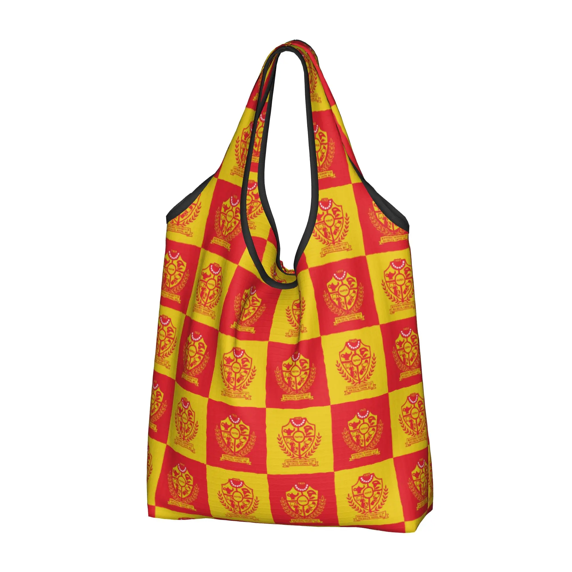 Custom Phi Delta Kappa Sorority ΦΔΚ Checkered Plaid  Shopping Bags  Portable Groceries African American Women  Shopper Tote Bags