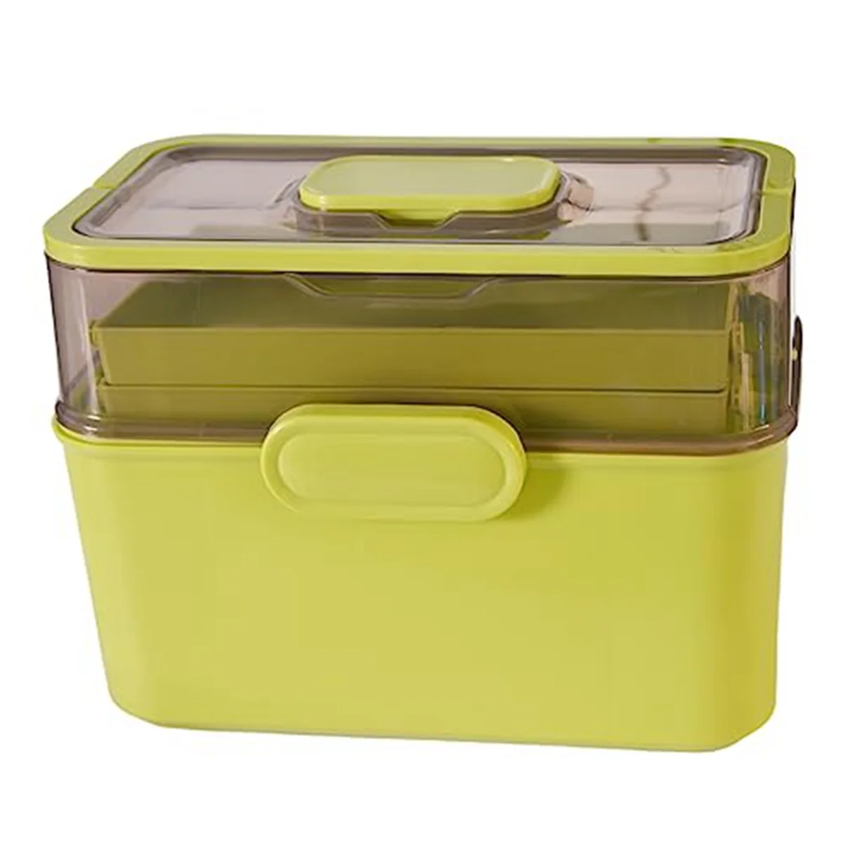 Y31A Transparent Three-Layer Folding Storage Box with Detachable Medicine Box Portable Medicine Storage Container