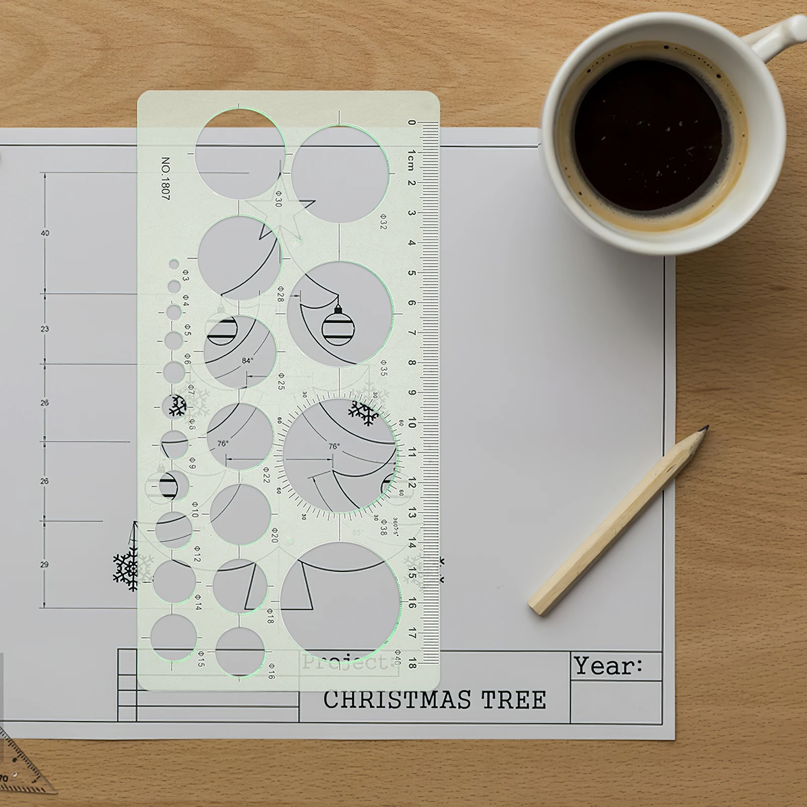 

4 Pcs Drawing Template Ruler Circle Circles Geometric Templates for Drafting Stencil Office