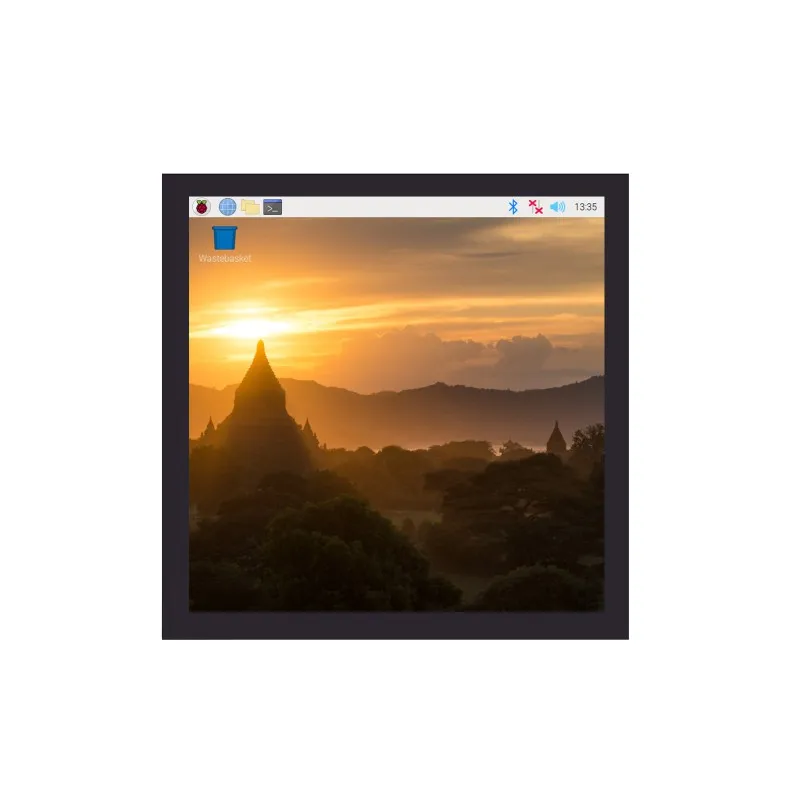 Waveshare 4inch Square Capacitive Touch Screen LCD (C) for Raspberry Pi, 720×720, DPI, IPS, Toughened Glass Cover, Low Power