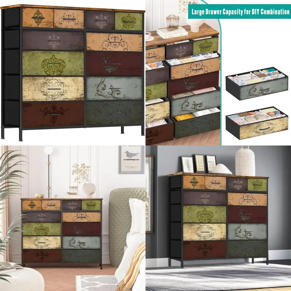 خزانة ملابس لغرفة النوم مع 12 درجًا، خزانة ذات أدراج قماشية طويلة، خزانة ذات أدراج للخزانة، الحضانة، السرير، غرفة المعيشة، Ent