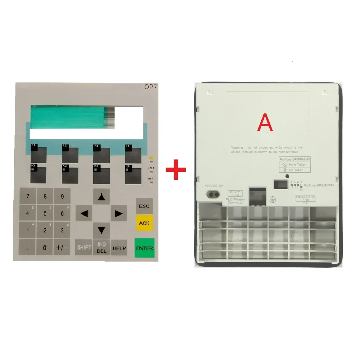 For Siemens OP7 6AV3607-1JC20-0AX1 6AV3607-1JC20-0AX2 Keyboard Membrane Protective Film with Plastic Shell Housing A Style