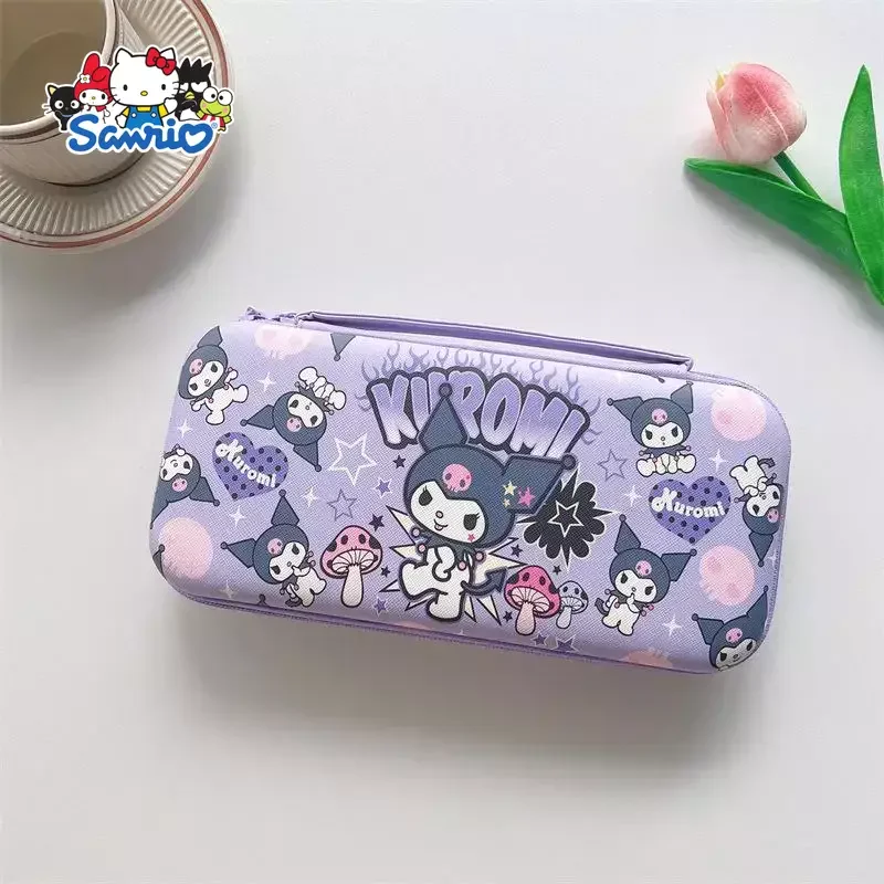 

Сумка для хранения Sanrio Kuromi подходит для игровой консоли Switch Oled Ns, сумка для хранения большой емкости из искусственного материала