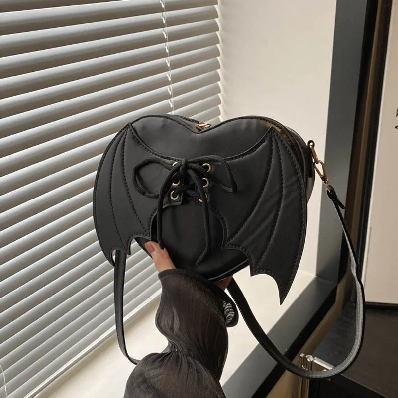 Internet Celebrity New Love Bag Strap Design Bat Wing Bag Halloween Funny Women's Single Shoulder Diagonal Cross Bag
