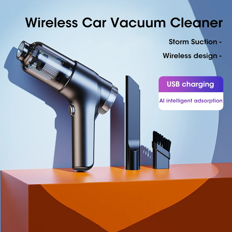 100000Pa Wireless Car Vacuum Cleaner Strong Suction Dust Catcher Cordless Handheld Dry Poweful Vacuum Cleaner Air Duster For Car