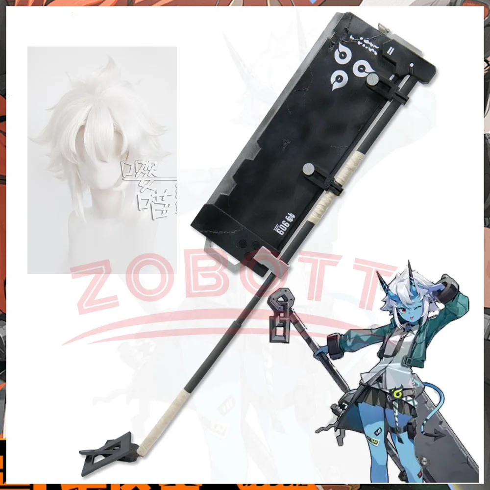 160CM Anime Soukaku Cosplay Wig Prop Zenless Zone Zero Prop Suit Weapon Model Halloween Cosplay Costumes And Props Wig