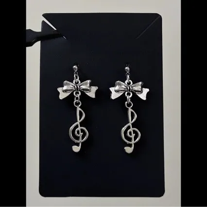 1 Pair Hot Selling New Japanese Sweet Water Diamond Love Bow Earrings Earrings and Needles Jewelry, Cute for Men and Women