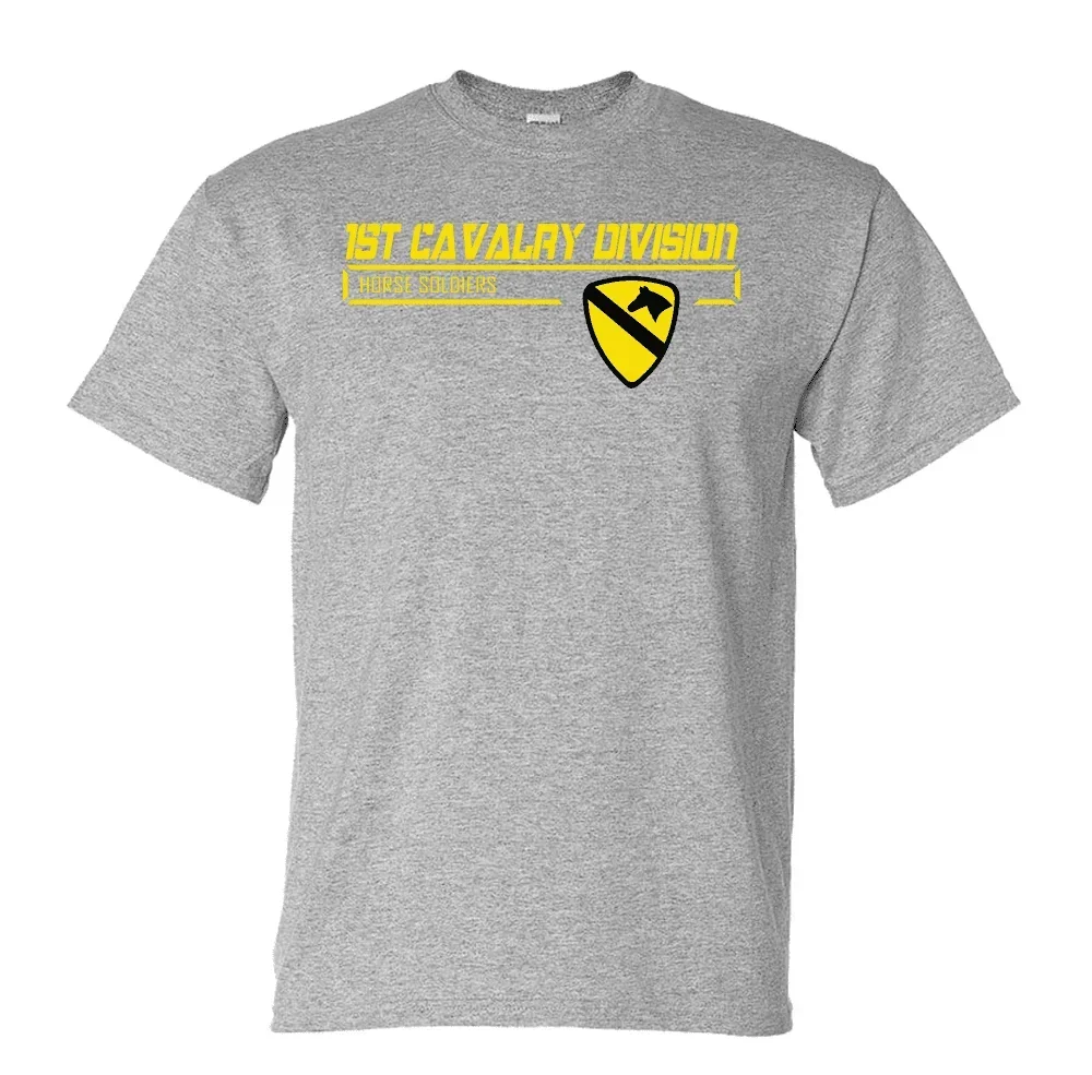 O-Neck Summer Short Sleeve Casual Mens T-shirt Size S-5XL US Army 1st Cavalry Division T-Shirt 100% Cotton